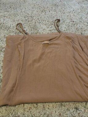 SKIMS Soft Lounge Long Slip Dress Tan